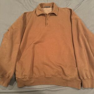 Brandy Melville Brown Quarter Button Up